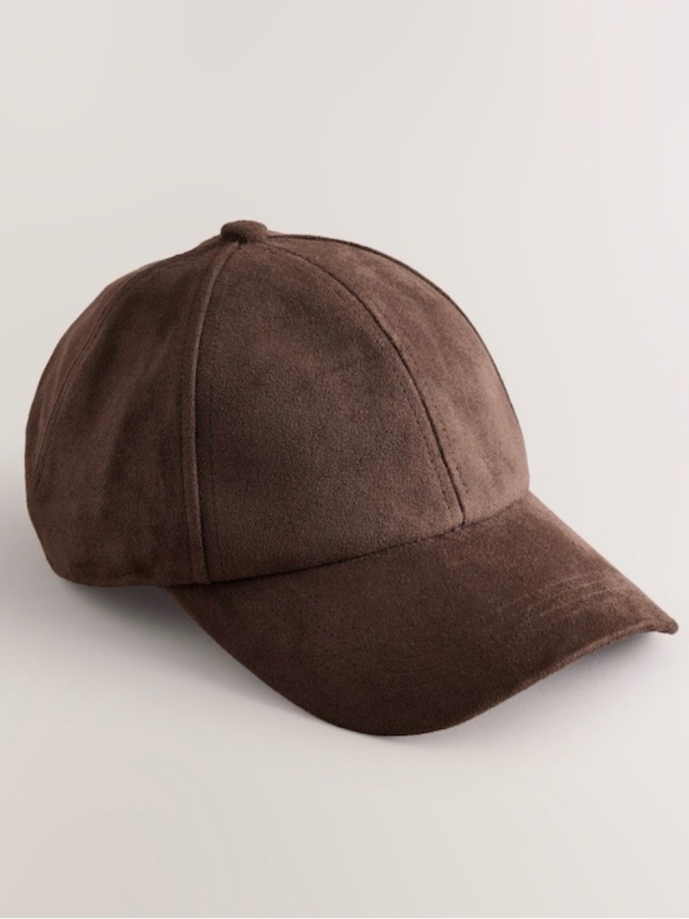 NWT Chocolate brown suede cap